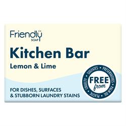 Friendly Kitchen Bar Washing Up Soap - Lime & Lime 95g palm oil free