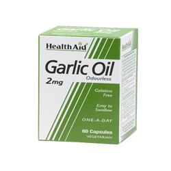 Health Aid Garlic Oil 2mg (Odourless) 60 vegicaps
