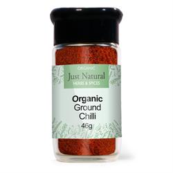 Just Natural Organic Chilli Powder 55g Just Natural Glass Jar