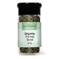 Just Natural Organic Fennel Seed 45g Just Natural Glass Jar