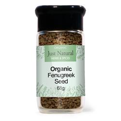 Just Natural Organic Fenugreek 75g Just Natural Glass Jar