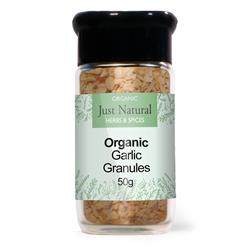 Just Natural Organic Garlic Granules 85g Just Natural Glass Jar