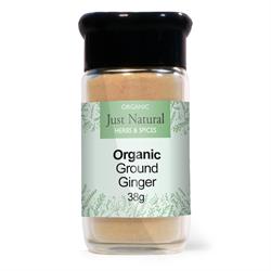 Just Natural Organic Ground Ginger 40g Just Natural Glass Jar