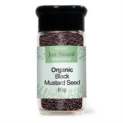 Just Natural Organic Black Mustard Seed 80g Just Natural Glass Jar