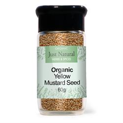 Just Natural Organic Yellow Mustard Seed 80g Just Natural Glass Jar