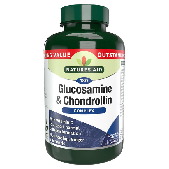 Natures Aid Glucosamine + Chondroitin Complex 180 Capsules