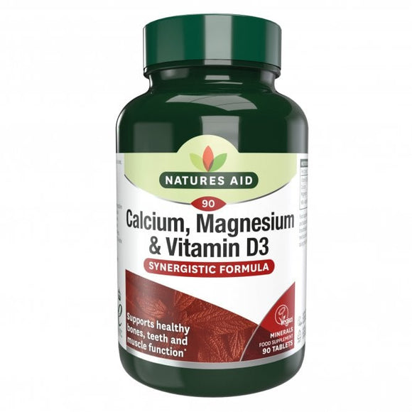 Natures Aid Calcium, D3 & Magnesium 90 tablets
