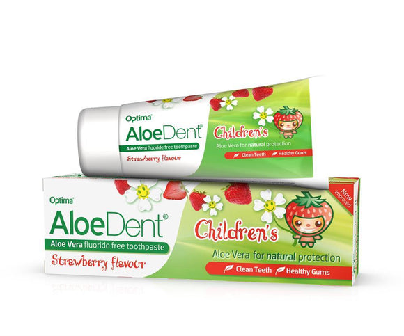 Aloe Dent Aloe Vera Childrens Strawberry Natural Toothpaste 50ml