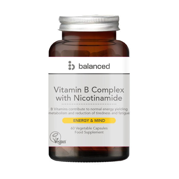 Balanced Vitamin B Complex 60 Veggie Caps with Nicotinamide - 60 capsule