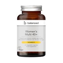 Balanced Women's 40+ Multi 30 Veggie Caps - Reusable Bottle 30 capsule