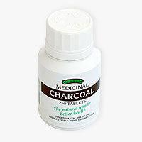 Braggs Medicinal Charcoal 250 Tablets indegestion wind heartburn