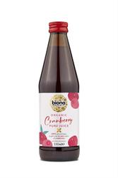 Biona Organic Cranberry SuperJuice 330ml 100% pure pressed not from concentrate