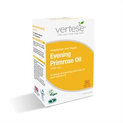 Vertese Evening Primrose Oil 1000mg Gelatine Free 30 Vegan Capsules