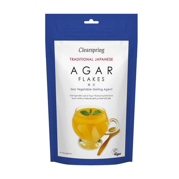 Clearspring Agar Agar Flakes sea vegetable gelatine alternative 28g VEGAN