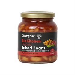 Clearspring Organic Baked Beans in a glass jar 350g