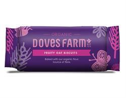 Doves Farm Organic Fruity Oat Biscuits 200g pack, no milk, nuts or soya