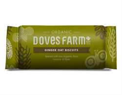 Doves Farm Organic Ginger Oat Biscuits 200g pack, no milk, nuts or soya