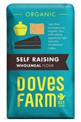 Pack of 5 Doves Organic Self Raising Wholemeal Flour 1kg