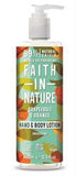 Faith in Nature Hand & Body Lotion 400ml (choose fragrance)