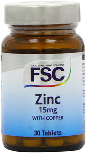 FSC ZINC WITH COPPER 15MG 30s