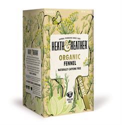 HEATH & HEATHER Organic Fennel Tea 20 ENVELOPE bags 30g