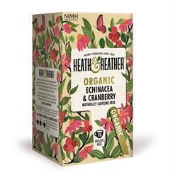 Heath & Heather organic echinacea and cranberry 20 tea bags