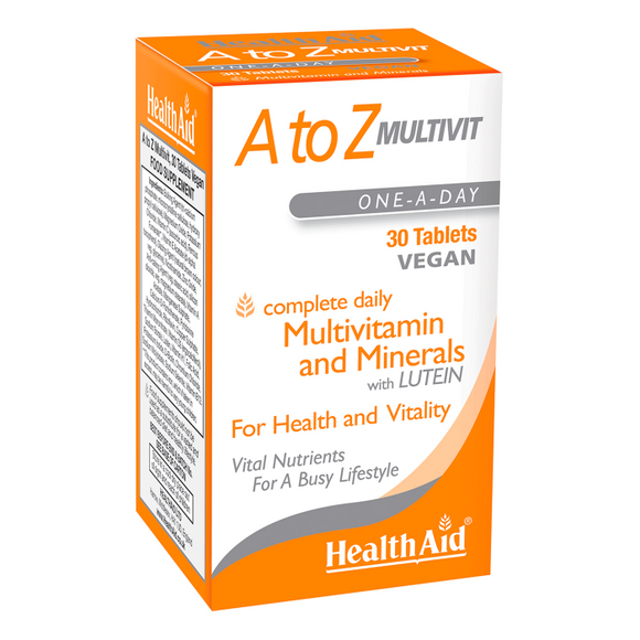 Health Aid A-to-Z Multi-Vit with Lutein 30 Tablets
