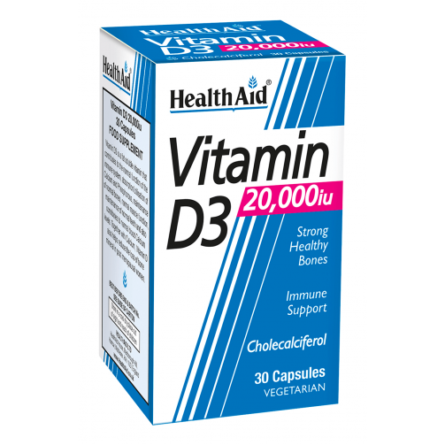 Health Aid Vitamin D3 20,000iu 30 Capsules