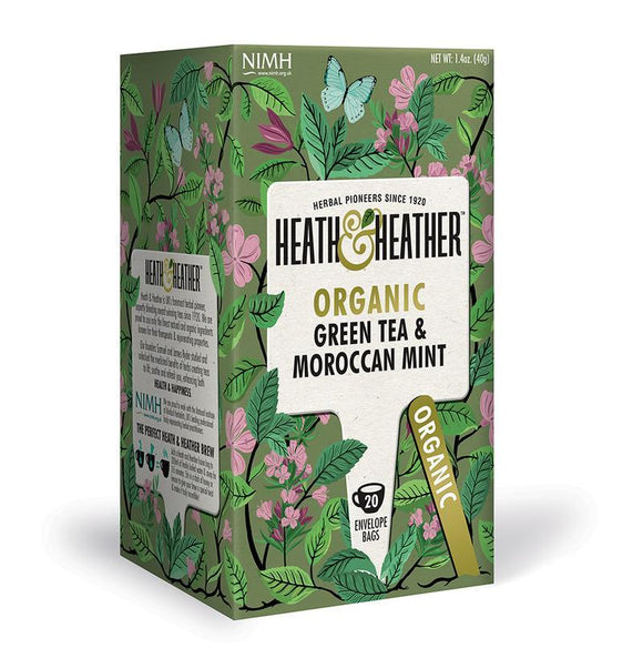 Heath & Heather Organic Green Tea with Moroccan Mint 20 Bags