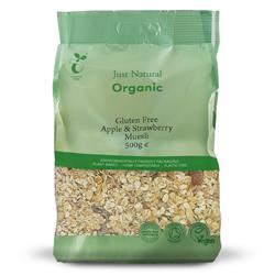 Just Natural Gluten Free Organic Apple & Strawberry Muesli (choose size) cereal