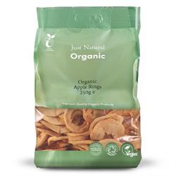 Just Natural Organic Dried Apple Rings Slices 250g dried fruit