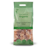 Just Natural Organic Crystalised Ginger Cubes with Raw Cane Sugar dried fruit (choose size)