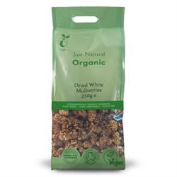 Just Natural Organic White Mulberries 250g Dried Fruit