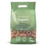 Just Natural Organic Whole Cashew Nuts (choose size)