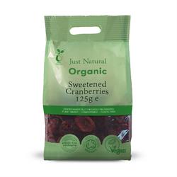 Just Natural Organic Sweetened Dried Cranberries 125g dried fruit