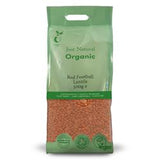 Just Natural Organic Lentils 500ge (choose type, green, brown, red, yellow, black beluga, red football, dark green speckled PUY)