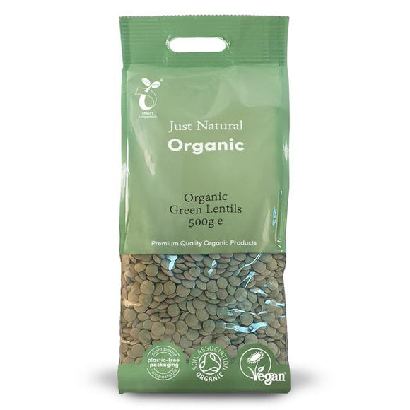 Just Natural Organic Lentils 500ge (choose type, green, brown, red, yellow, black beluga, red football, dark green speckled PUY)