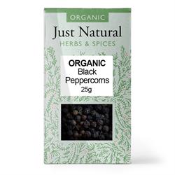 Organic Black Peppercorns 25g