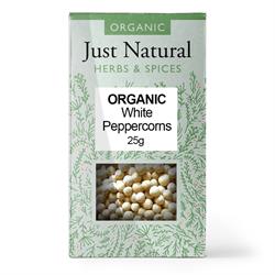 Organic Peppercorns White 25g