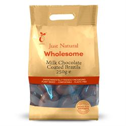 Just Natural Wholesome Milk Chocolate Coated Brazils (choose size)