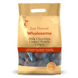 Just Natural Wholesome Milk Chocolate Coated Brazils (choose size)