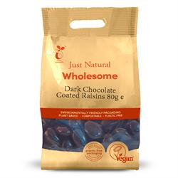 Just Natural Wholesome Dark Chocolate Coated Raisins (choose size)