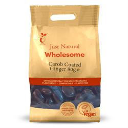 Just Natural Wholesome Carob Coated Ginger (choose size)