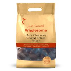 Just Natural Wholesome Dark Chocolate Coated Brazils (choose size)