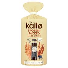 Kallo Organic Lentil Cakes Protein packed 100g rice cakes