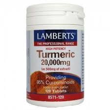 Lamberts Turmeric 120 tablets 20,000mg 500mg extract 95% curcumins