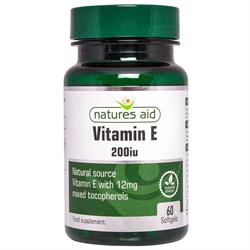 Natures Aid Vitamin E 200iu 60 capsule
