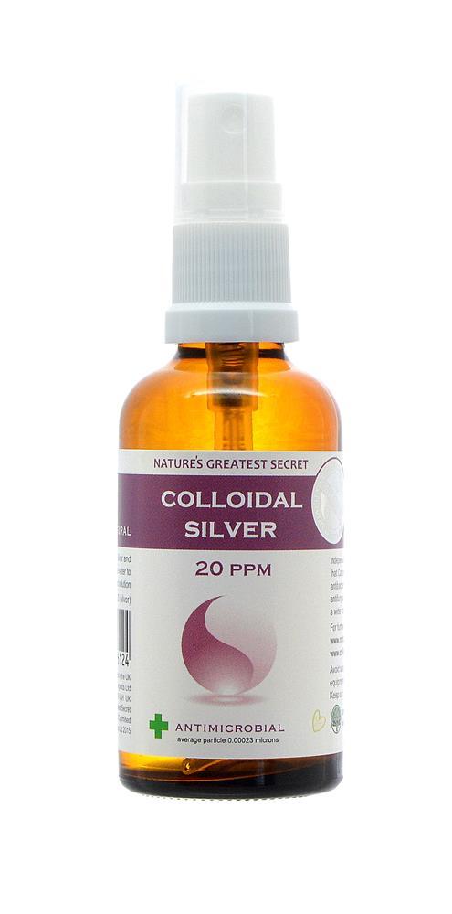 Natures Greatest Secret Colloidal Silver 20PPM spray 50ml
