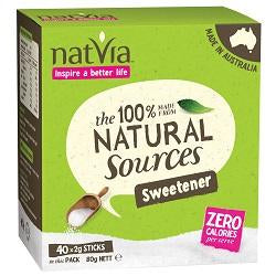 NATVIA Stevia 40 2g Sticks the 100% natural sources sweetner zero calories