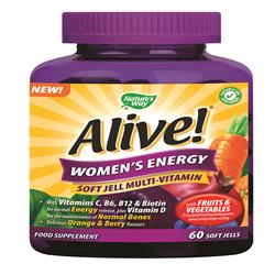 Nature's Way Alive! Multi-Vitamins & Minerals, Womens Soft Jells 60 chewable Tablets Gels